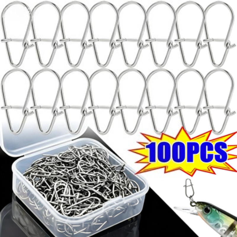 100 шт. застежек-карабинов из  – обзор и цена Fishing Lure Accessories